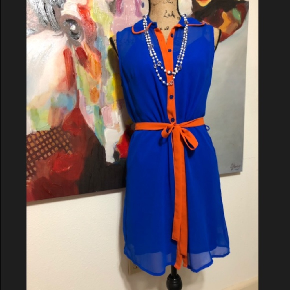 Orange and Blue Game day dress!